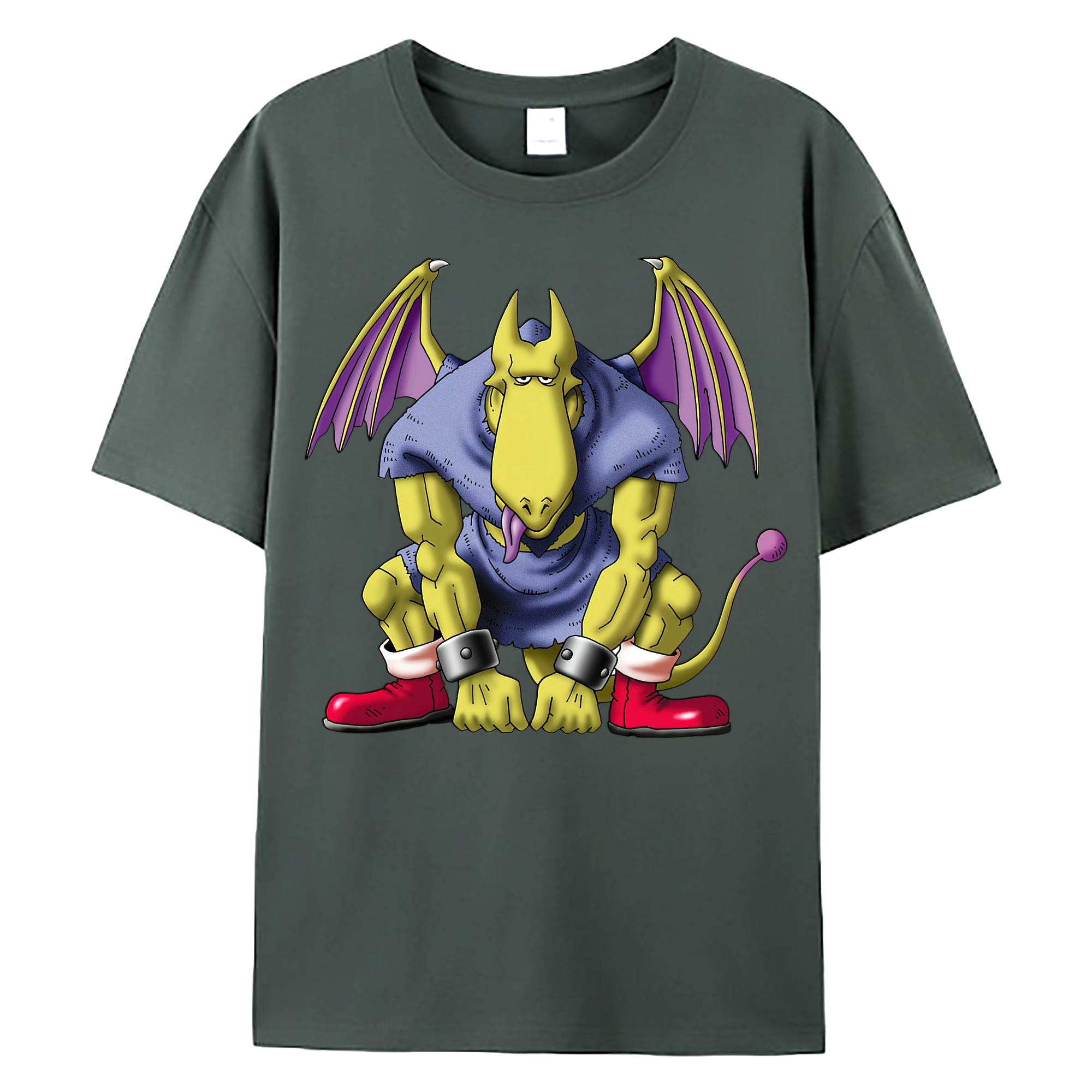 （画像用） ドラゴンクエスト Doragon Kuesuto Dragon Quest 綿100％ メンズ半袖Tシャツ｜肌触りやわらか＆通気性